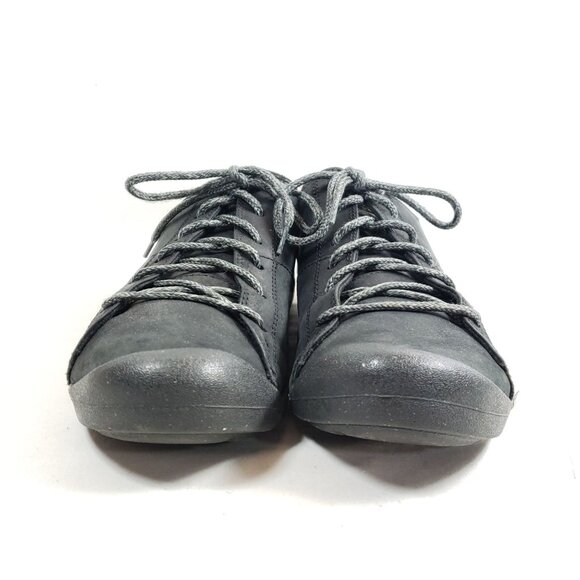 Keen Womens Size 11 Casual Lace-Up Sneakers Black Leather - Picture 6 of 9